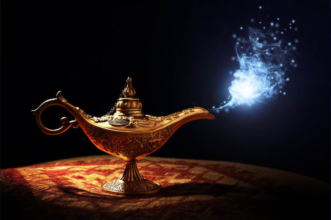 Magic aladdins genie lamp