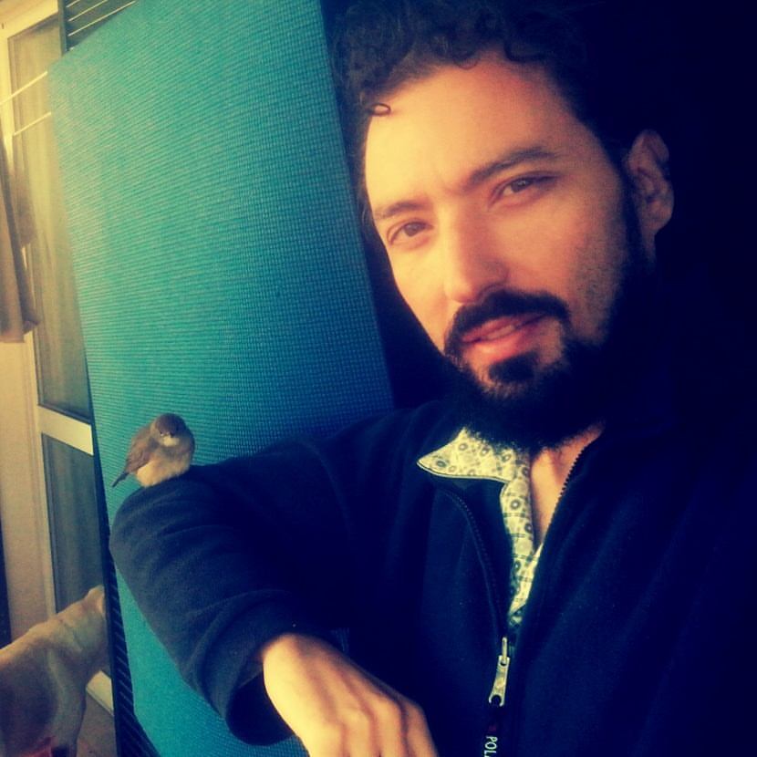Eu e amigo passarinho